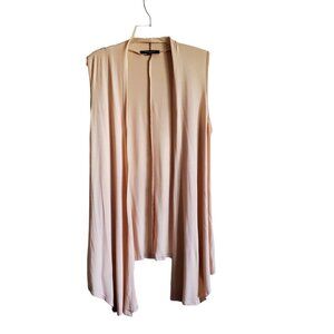 Urban CoCo Viscose Open Waterfall Cardigan Light Peach Color Medium